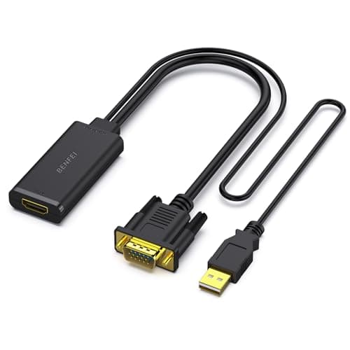 VGA Input to HDMI Output Adapter, BENFEI 1080P Converter with VGA Audio ...