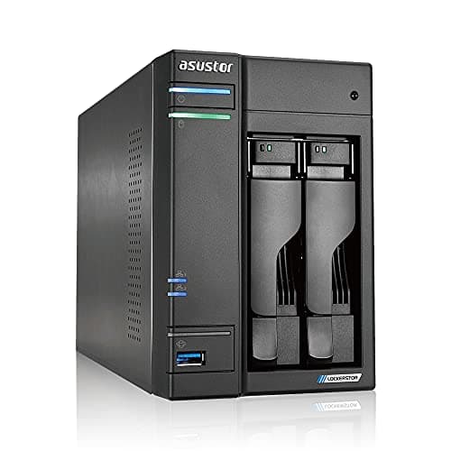 Asustor Lockerstor 2 Gen 2 AS6702T | 2 Bay NAS - Network Storage Enclosure, Quad Core 2.0GHz CPU, 4 M.2 PCIe 3.0 SSD Slot, 2 2.5GbE Port, 4GB RAM DDR4