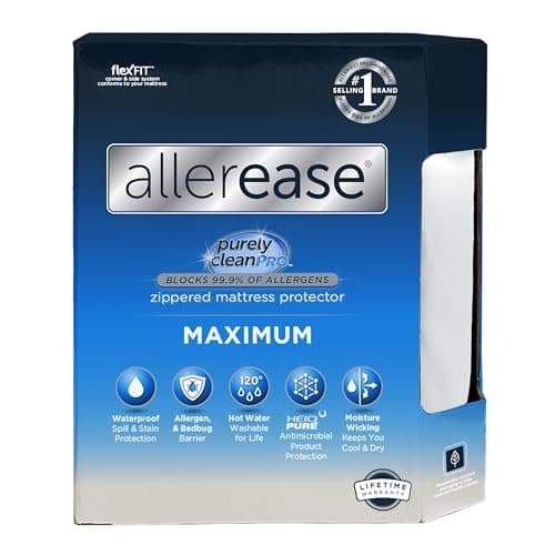 Aller-Ease Maximum Allergy Mattress Protector Twin XL, White