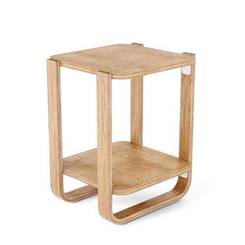 Umbra Bellwood side table w. storage and cable management, white - eopcns