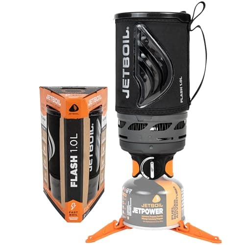 Jetboil Flash Camping and Backpacking Stove Cooking System, Carbon Black, One Size