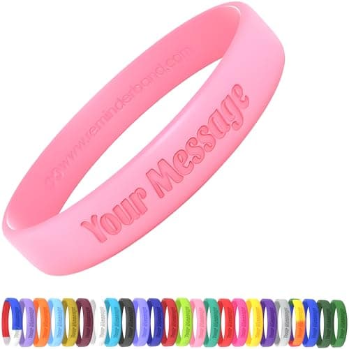 Reminderband 100 Custom Luxe Silicone Wristbands - Personalized ...