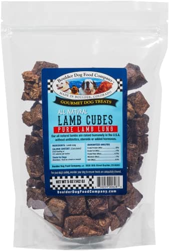 Natural Dehydrated Lamb Lung Dog Training Treats - Pack of 150g Made and Sourced from the USA