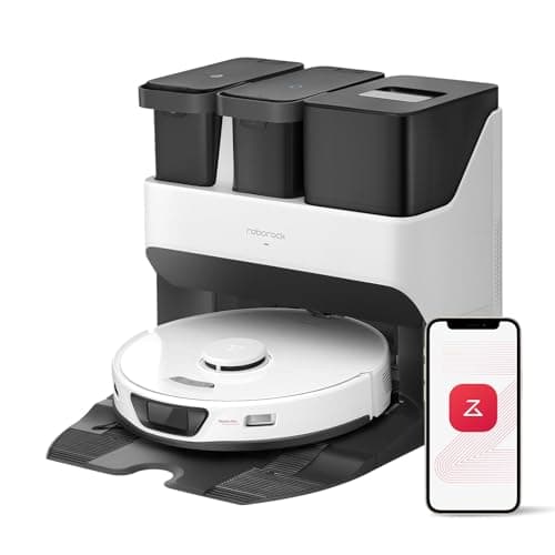roborock S8 MaxV Ultra Robot Vacuum and Sonic Mop, 10000 Pa Suction, Corner to Edge Deep Cleaning, Hot Air Self-Drying, Auto Empty & Refill, Detergent Dispenser, Obstacle Avoidance, Black