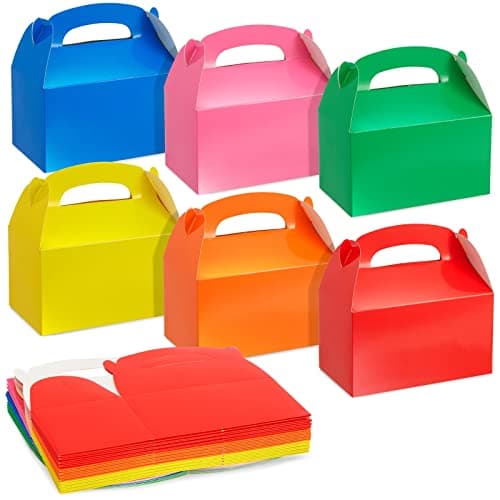 Amazon.com: BLUE PANDA 24 Pack Rainbow Gable Boxes for Party Favors ...
