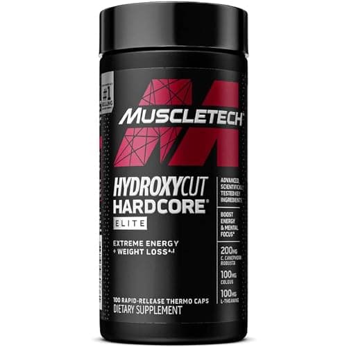 Weight Loss Pills for Women & Men, Hydroxycut Hardcore Elite, Weight Loss Supplement Pills, Energy Pills, Metabolism Booster for Weight Loss, Weightloss & Energy Supplements, 110 Pills(package varies)