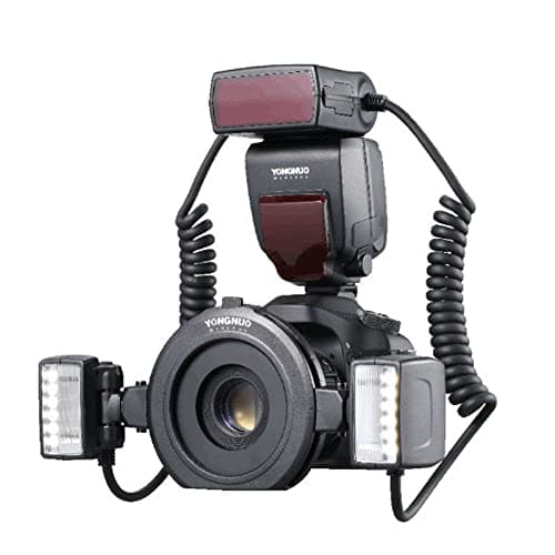 YONGNUO YN24EX TTL Macro Flash Speedlite 2pcs Flash Heads 4pcs Adapter Rings for Canon DSLR Cameras