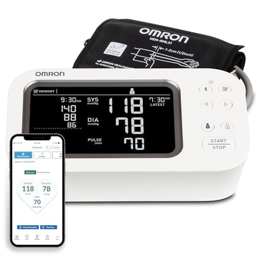 OMRON Platinum Upper Arm Blood Pressure Monitor - Clinically Validated Blood Pressure Arm Cuff - Use OMRON Connect App for Unlimited Measurements