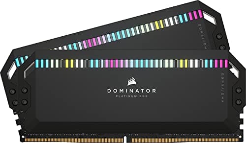 CORSAIR DOMINATOR PLATINUM RGB DDR5 32GB (2x16GB) DDR5 6000MHz CL30 AMD EXPO Intel XMP iCUE Compatible Computer Memory – Gray (CMT32GX5M2B6000Z30K)