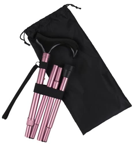 Ez2care Classy Adjustable Folding Cane with Carrying Case-Black- free ...