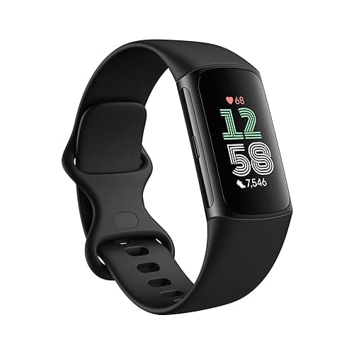 Google Fitbit Charge 6 Advanced Health and Fitness Tracker with Built-in GPS, Stress Management Tools, Sleep Tracking, 24/7 Heart Rate and more -- Black/Blac