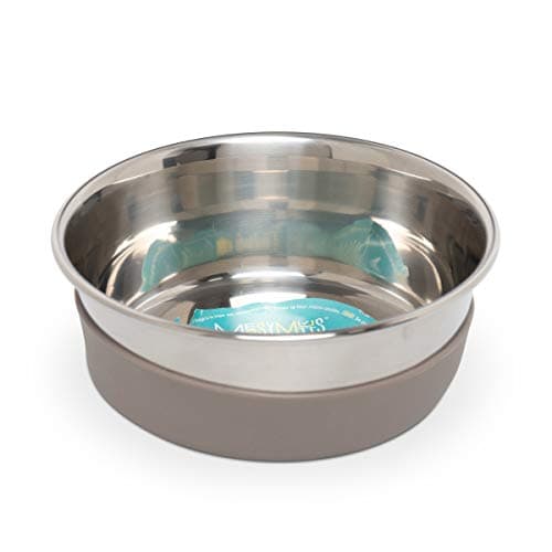 Messy Mutts Single Silicone Feeder with Stainless Bowl | Non-Skid Food Dishes for Dogs for All Pets | Dog Food Bowls | Medium, 1.5 Cups | Watermelon