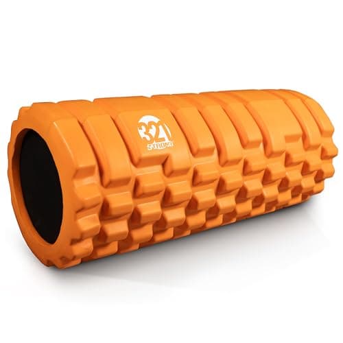 321 STRONG Foam Roller - Medium Density Deep Tissue Massager for Muscle Massage and Myofascial Trigger Point Release, with 4K eBook - Orange