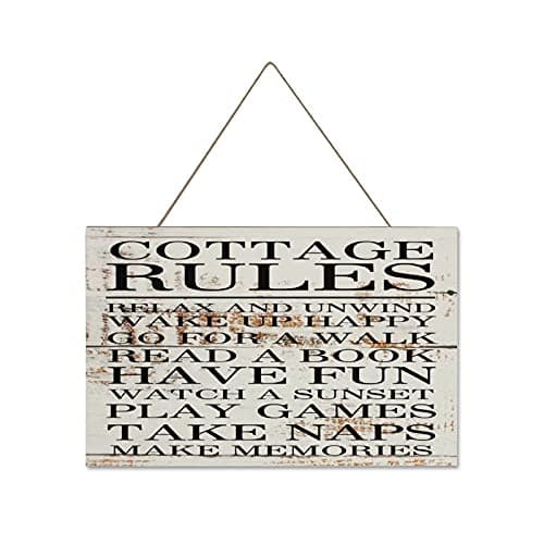 Cottage Rules Wooden Sign Cottage Signs Cottage Wall Art - Etsy