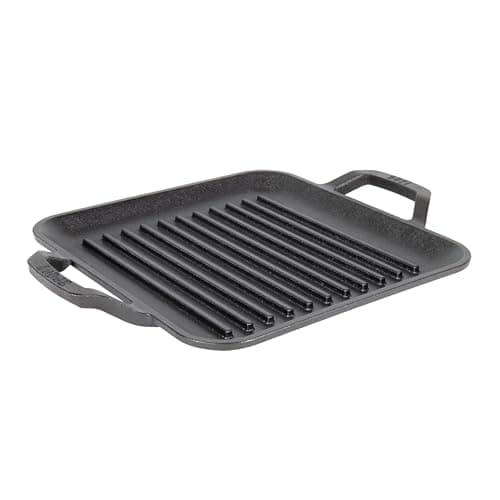 Lodge 10.5 in. Square Cast Iron Grill Pan-L8SGP3 - The Home Depot