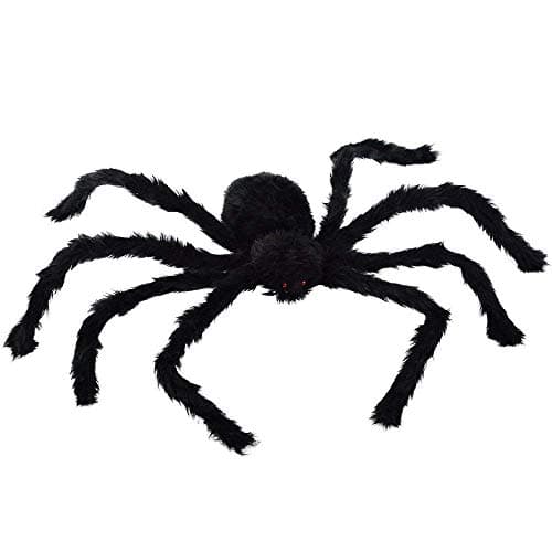 Muecwrye Halloween Decor, Giant Stuffed Spider Toy, Giant Hairy Black ...