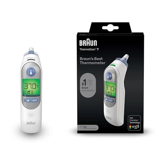 Braun IRT6520CA ThermoScan® 7 Ear Thermometer with Age Precision™ for Baby, Children and Adults, #1 Brand Among Pediatricians and Moms