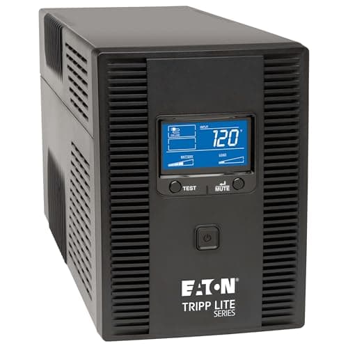 Tripp Lite 1500VA 900-Watt UPS Back Up Smart Tower LCD AVR 120-Volt USB Coax RJ45, Black (SMART1500LCDT)