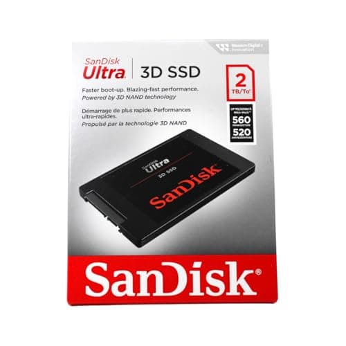SanDisk Ultra 3D NAND 2TB Internal SSD - SATA III 6 Gb/s, 2.5 Inch /7 mm, Up to 560 MB/s - ‎SDSSDH3-2T00-G26