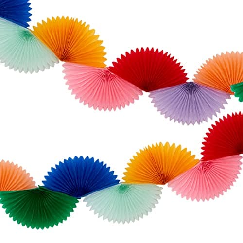 rainbow honeycomb fan garland – Little