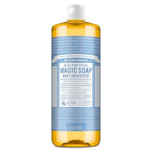 Savon liquide pur de Castille sans parfum pour bébé Dr. Bronner s
