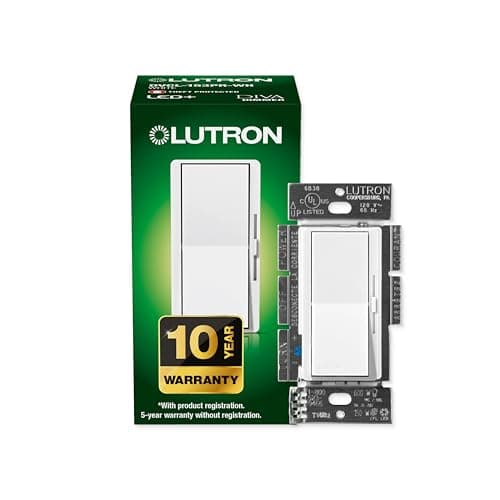 Lutron Diva LED+ Dimmer Switch for Dimmable LED Bulbs, 150-Watt/Single ...