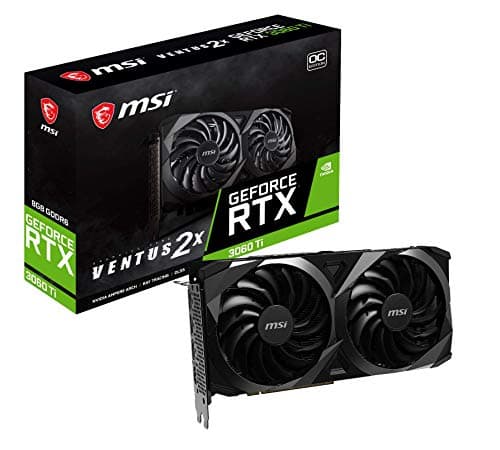 MSI GeForce RTX 3060 Ti VENTUS 2X 8GD6X OC Gaming Graphics Card - 8GB GDDR6X, 1695MHz, PCI Express Gen 4, 256-bit, 3x DP v 1.4a, HDMI 2.1 (Supports 4K)