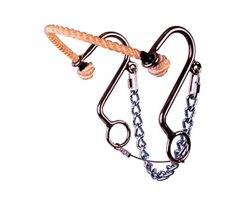 Reinsman Little S Hackamore | Durable Adjustable Stage B Transitional Western Horse Riding Bit with 6" Cheeks & Waxed Rope Nose | Good for Slow Work/Training/Competition, Horse Size
