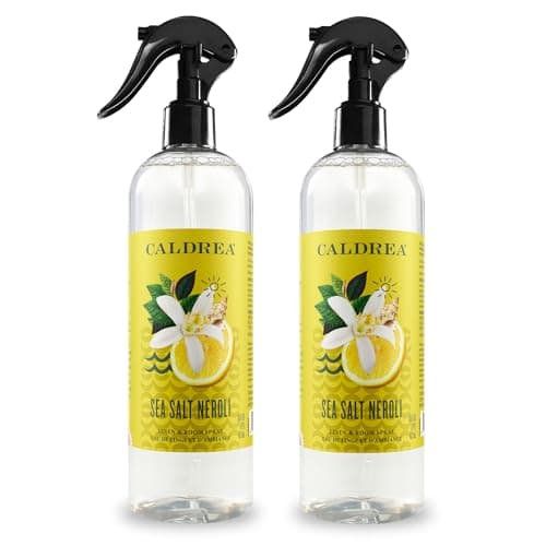 Caldrea Linen and Room Spray Air Freshener, Made with Essential Oils, Plant-Derived and Other Thoughtfully Chosen Ingredients, Sea Salt Neroli, 16 oz, 2 Pack
