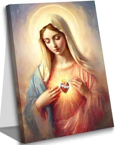 Radiant Italian Renaissance Virgin Mary Canvas - Sacred Immaculate ...