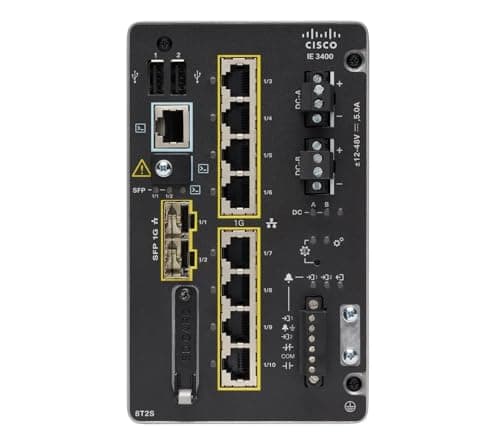 Cisco IE-3400-8T2S-E Catalyst IE3400 Rugged Series Network Essential Switch (Renewed)