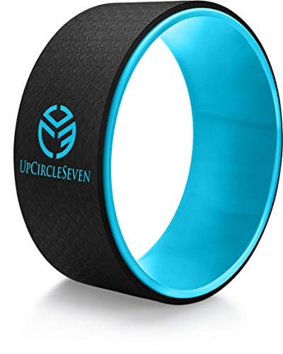UpCircleSeven Yoga Wheel - [Pro Series] Strongest & Most Comfortable Dharma Yoga Prop Wheel, Perfect Accessory for Stretching and Improving Backbends, 12 x 5 Inch Basic (Blue)