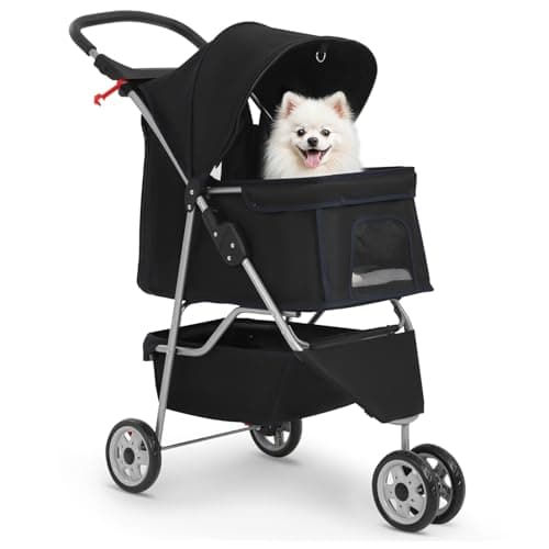 BestPet 3-Wheel Foldable Pet Stroller