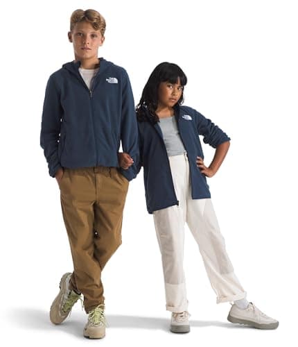 THE NORTH FACE Teen Glacier Full-Zip Hooded Jacket, TNF Black, Medium