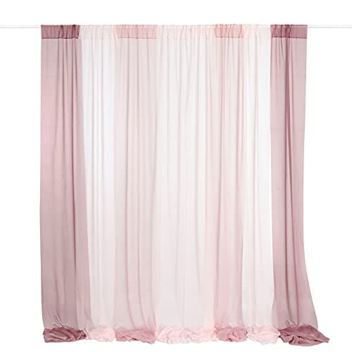 Amazon.com: Ling's Moment Wedding Arch Decor Flowers 2 Rows 6.5ft Blush ...