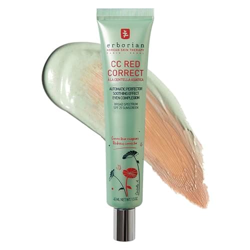 Color Correcting CC Cream – Green Colour Corrector for Redness, CC Red Correct with SPF 25, Lightweight Green Concealer for Even Skin Tone, 15ml