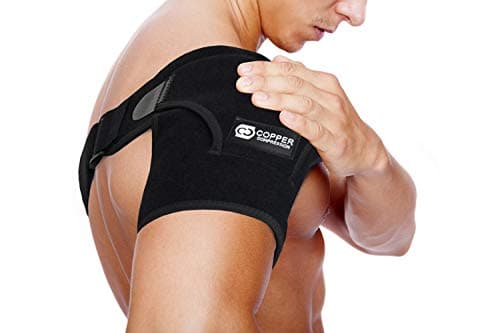 COPPER HEAL – Shoulder Adjustable Clamp Compression Sleeve for Men Women's Support, for Better Back Posture Arm Right & Left Pain Rotator Neck with Stability Sports Pad Gym Ice Strap