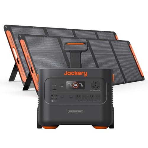 Jackery Portable Power Station Explorer 2000 Plus, Solar Generator with 2042Wh LiFePO4 Battery 3000W Output, Expandable to 24kWh 6000W, Compatible with Solar Panel for Outdoor RV Camping & Emergency