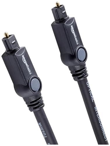 Câble audio numérique optique Amazon Basics Toslink