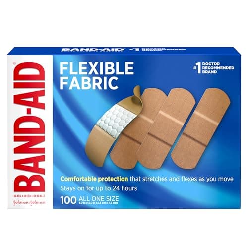 FSA Eligible Band-Aid Flexible Fabric Adhesive Bandages, Assorted Sizes ...