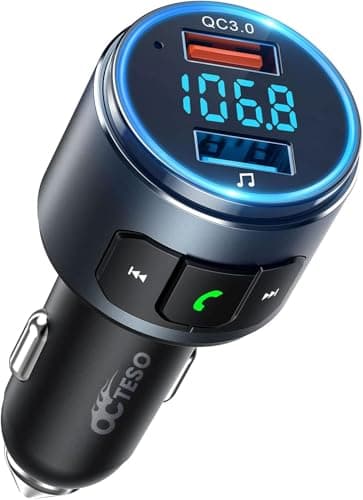 Amazon.com: Bluetooth FM Transmitter, BD&M Wireless FM Car Adapter ...