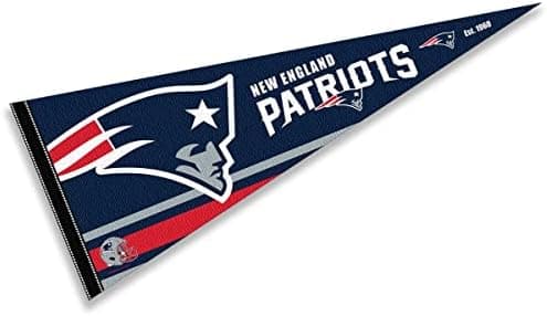 Amazon.com : New England Patriots Pennant Banner Flag : Sports & Outdoors