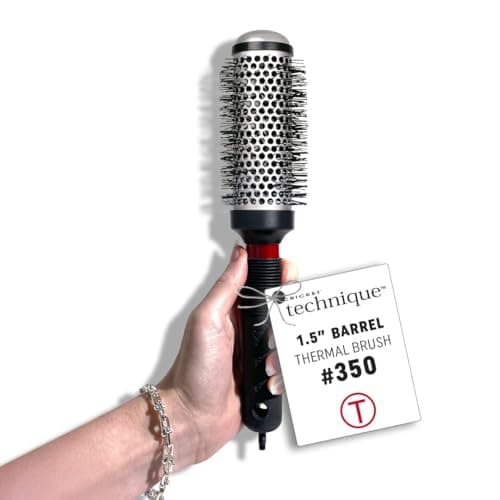 Cricket Technique Thermal Hair Brush #390 2” for Curling, and Styling – Heat-Retaining Barrel with Anti-Static Tourmaline Bristles, Round Thermal Brush, Ideal for All Hair Types
