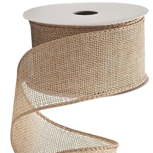 HUIHUANG ruban en toile de jute naturelle de 3 pouces