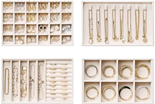 Amazon.com: Jenseits 4 Jewelry Organizer Drawer Insert, Stackable ...