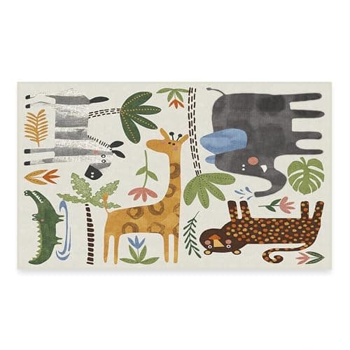 Jungle Safari Multicolor Rug | Washable rugs, Ruggable, Rug stain