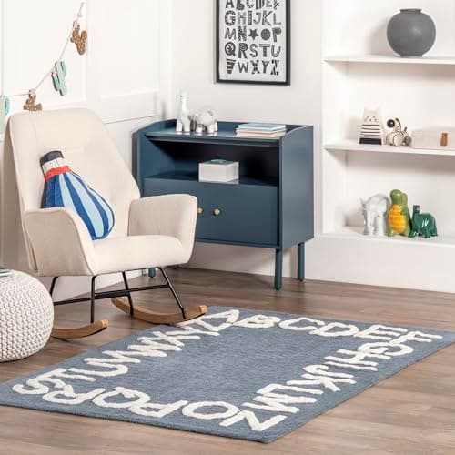 nuLOOM Peri Machine Washable Kids Alphabet Nursery or Playroom Multi 5 ...
