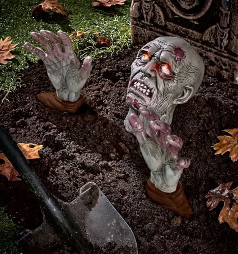 Smoldering Zombie Prop - Animated Zombie Groundbreaker — ZombieGift.com
