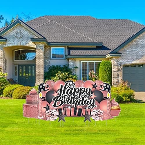 Amazon.com : VictoryStore Oversized EZ Yard Cards, Sparkle Happy ...