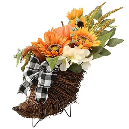 National Tree Company Harvest Accessories 22 in. Autumn Cornucopia ...